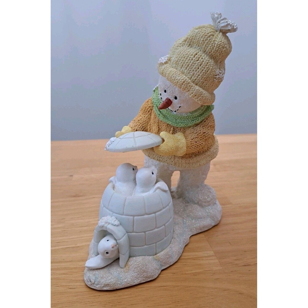 Vintage RUSS Ice Sculptures Snow Place Like Home Snowman Seal Igloo Figurine Y2K